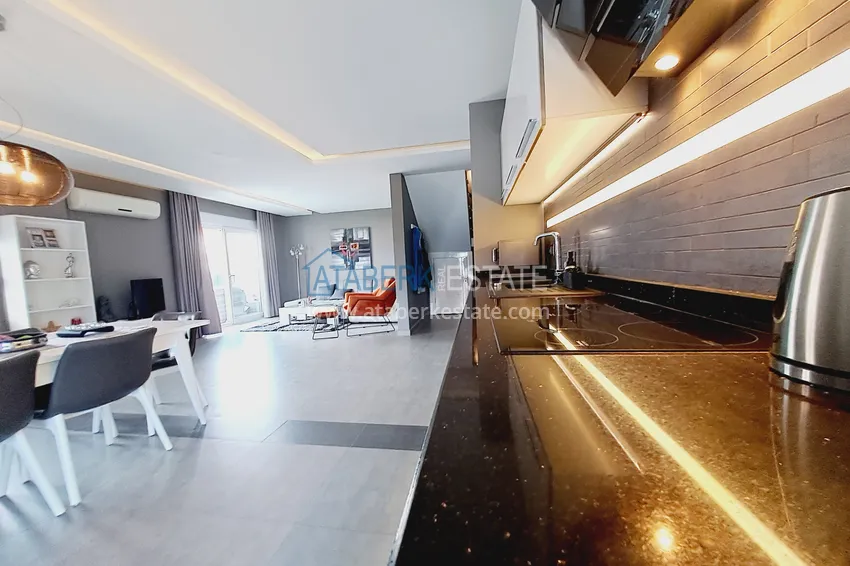 Purchase  Property for a residence permit - Duplex penthouse with furniture in Alanya, Oba district 10 