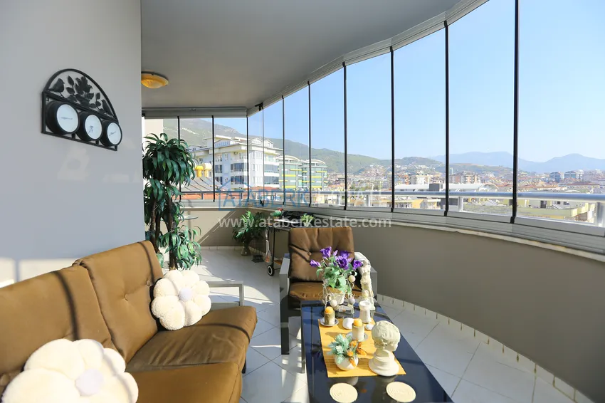 Purchase Turnkey 2+1 apartment with glazed cormorants and sea views in the center of Alanya 9