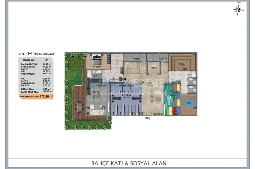 Buy cheap Garden duplex with modern interiors in a new residential complex, Oba district, Alanya 1 