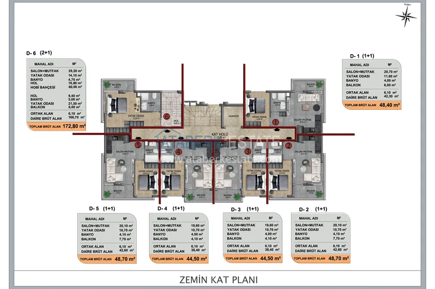 Buy cheap Garden duplex with modern interiors in a new residential complex, Oba district, Alanya 2 