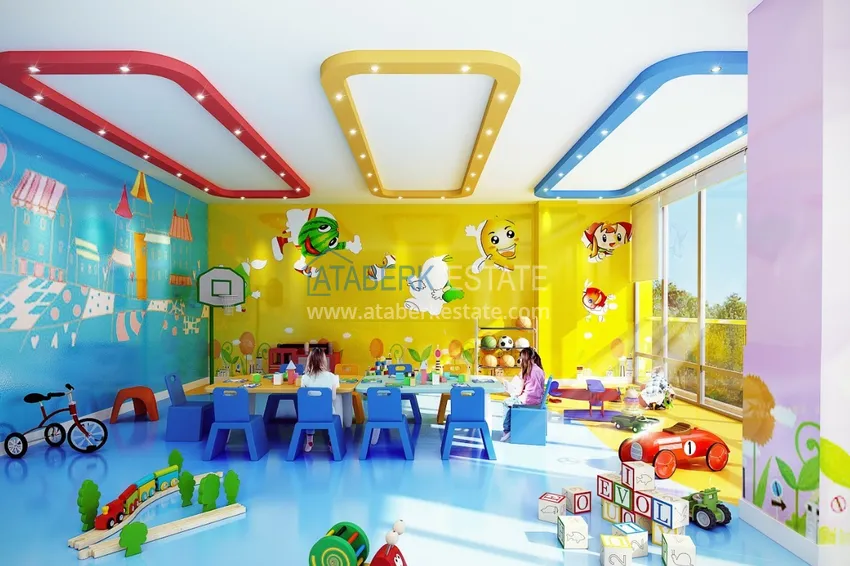 Semi-detached two-level villa with furniture and garden in Kargicak, Alanya 11 