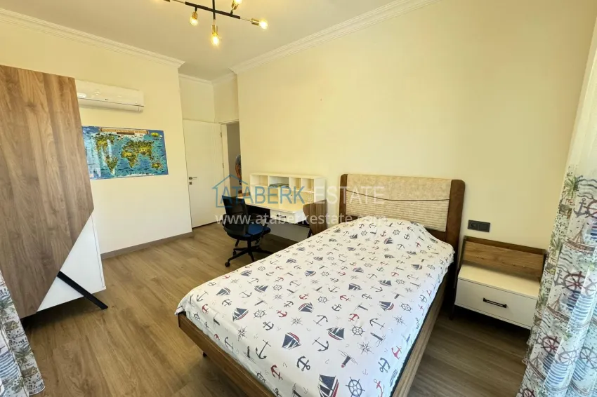 Purchase Semi-detached triplex villa in Kargicak area, furnished in a cottage complex 18 