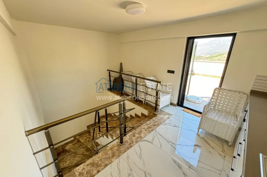 Purchase Semi-detached triplex villa in Kargicak area, furnished in a cottage complex 22 