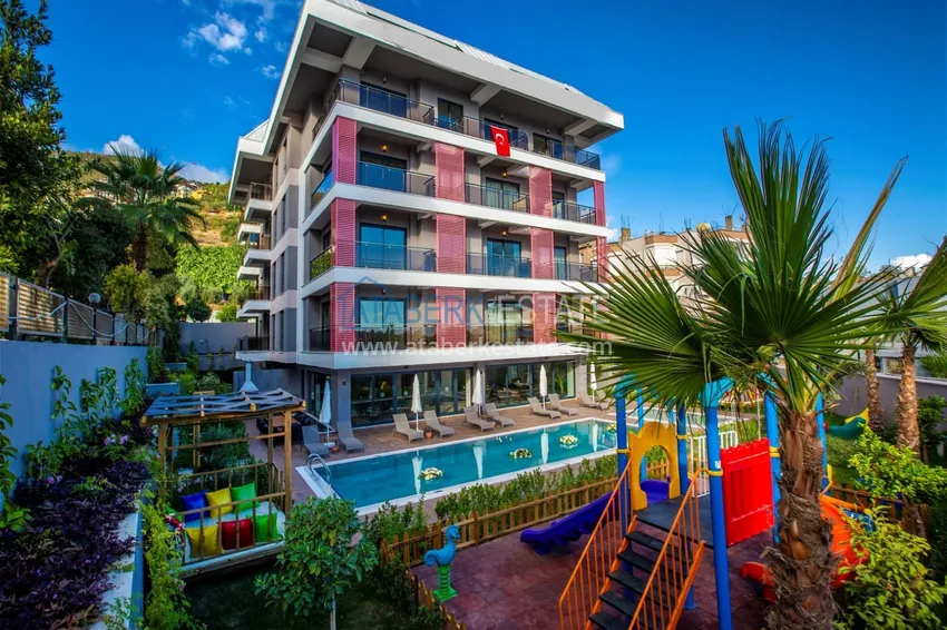 Furnished 1+1 apartment in the center of Alanya, in a luxury complex  1 