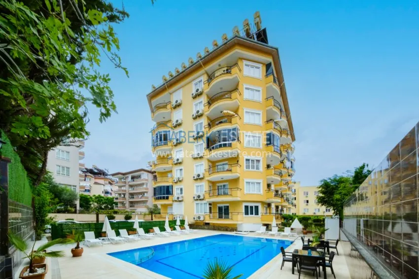 Property for a residence permit in the center of Alanya, Three-room apartment with furniture 1 