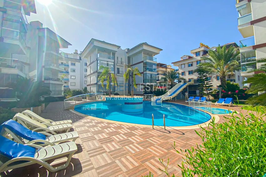 Furnished three-room apartment in Oba, Alanya 1 