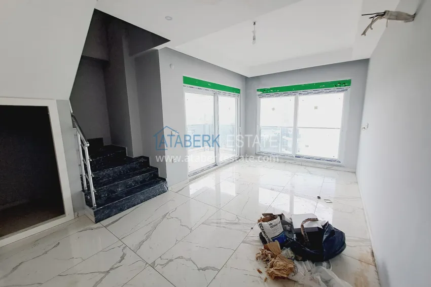 Purchase 2+1 duplex penthouse in the Avsallar area — separate kitchen and sea view 1 