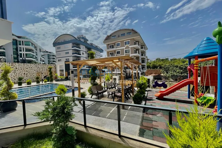 Purchase Garden duplex with modern interiors in a new residential complex, Oba district, Alanya 2 