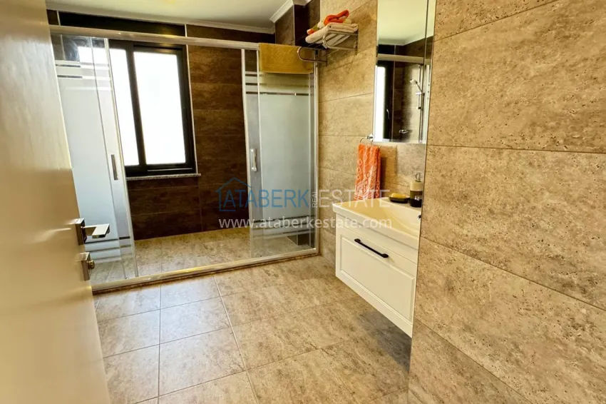 Purchase Semi-detached triplex villa in Kargicak area, furnished in a cottage complex 26 