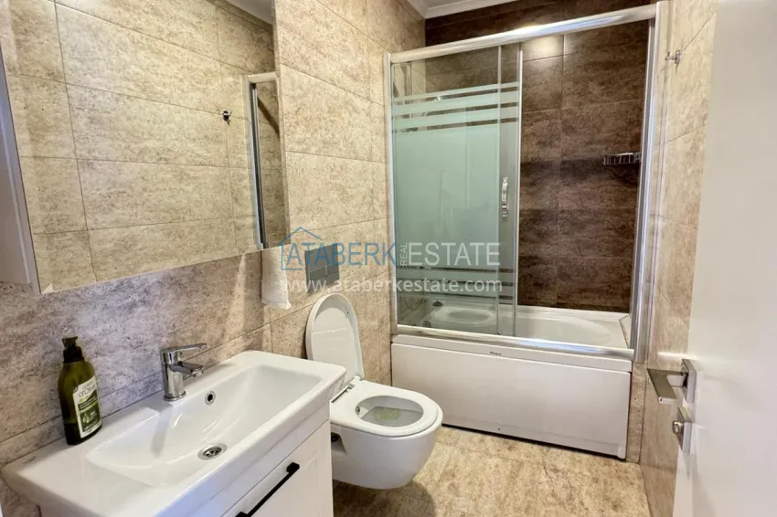 Purchase Semi-detached triplex villa in Kargicak area, furnished in a cottage complex 30 