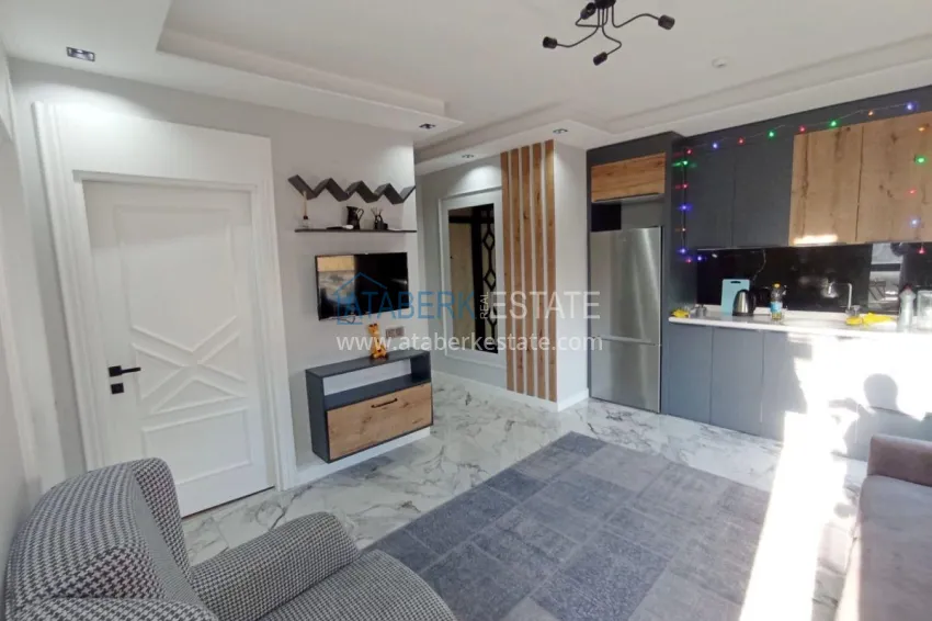 Purchase Turnkey one-bedroom apartment with a glazed balcony from the owner in the center of Mezitli 2 