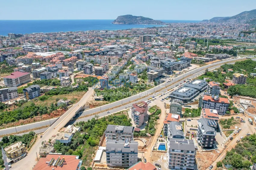 Garden duplex with modern interiors in a new residential complex, Oba district, Alanya 3 