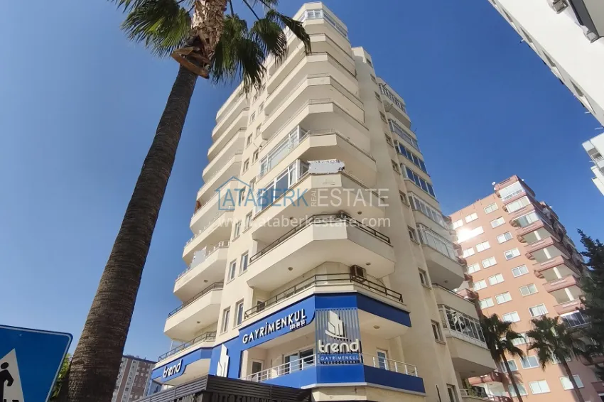 3+1 linear apartment after major repairs on the first line — Mersin, Yenisehir district 4 