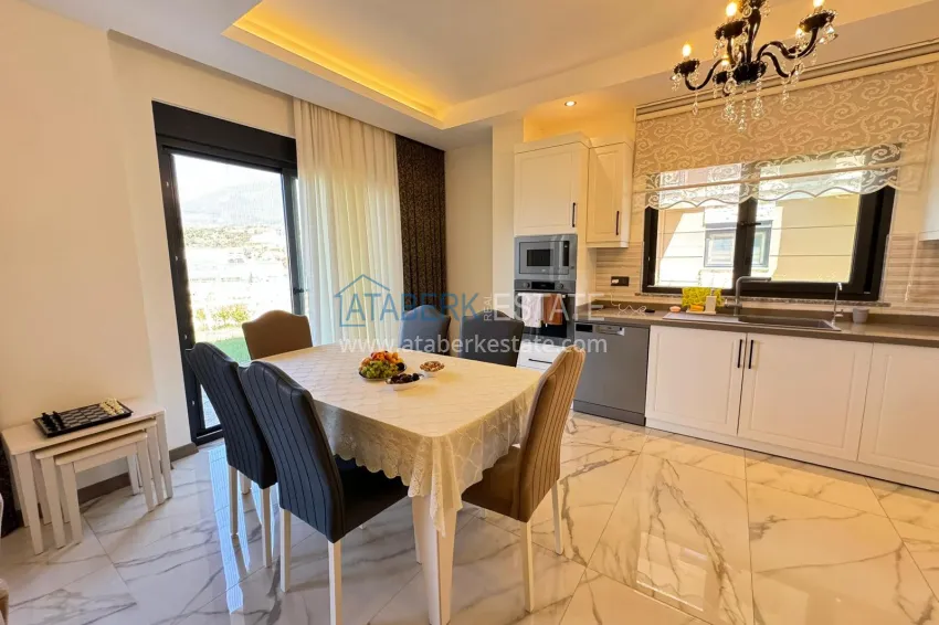 Purchase Semi-detached triplex villa in Kargicak area, furnished in a cottage complex 8 