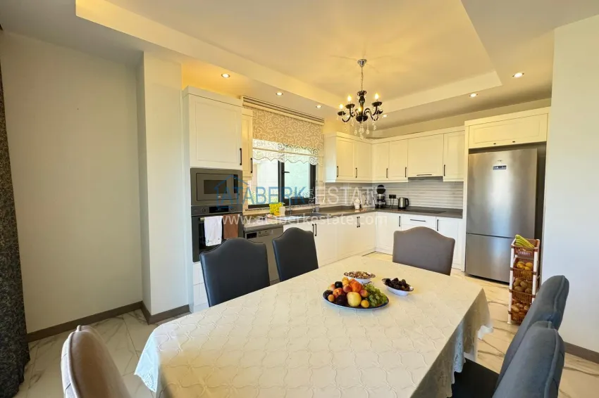 Purchase Semi-detached triplex villa in Kargicak area, furnished in a cottage complex 9 