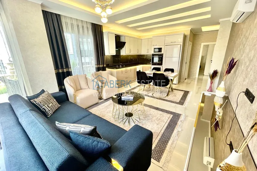 Purchase Garden duplex with modern interiors in a new residential complex, Oba district, Alanya 7 