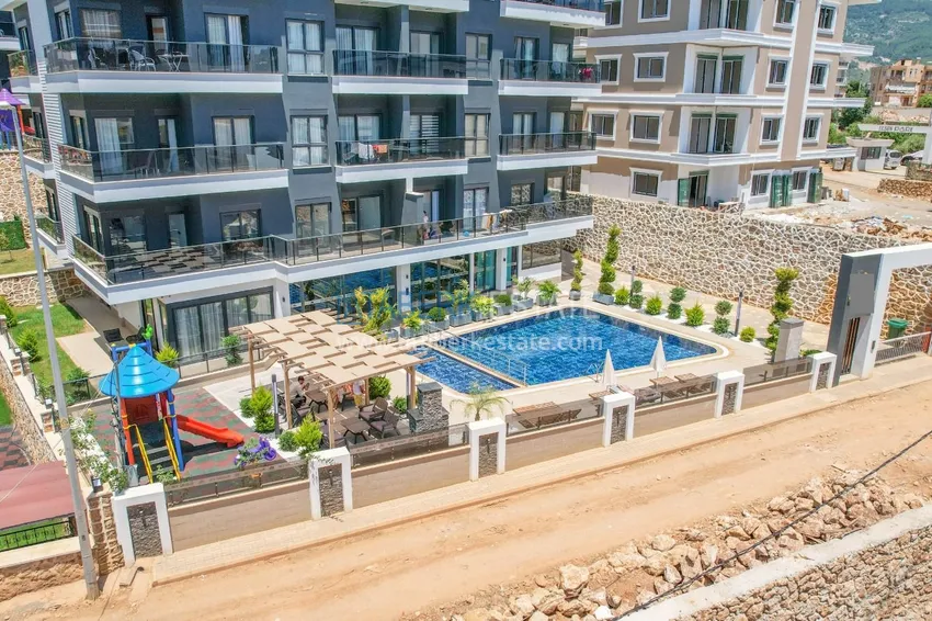 Garden duplex with modern interiors in a new residential complex, Oba district, Alanya 7 
