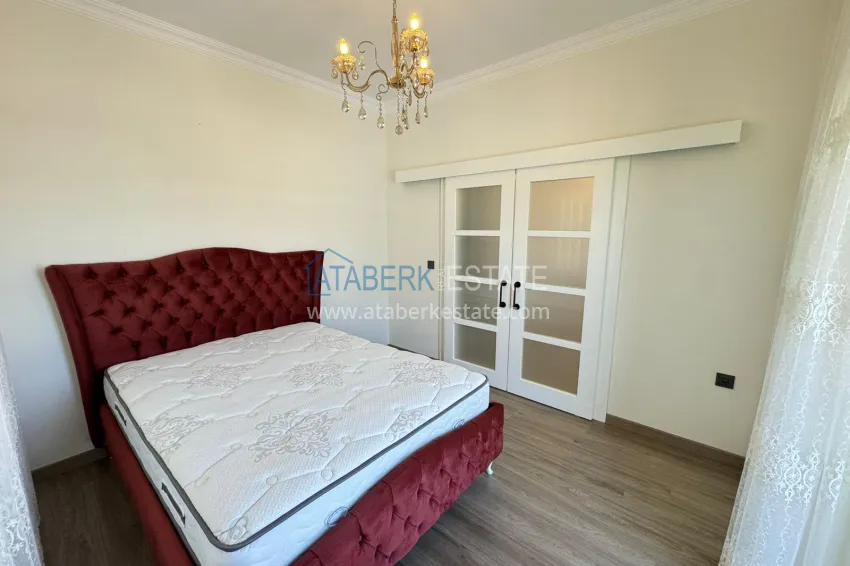 Purchase Semi-detached triplex villa in Kargicak area, furnished in a cottage complex 14 