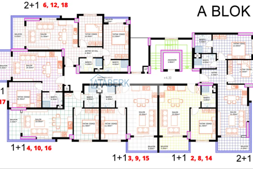 Buy cheap One bedroom apartment from an investor in Oba, Alanya  1 