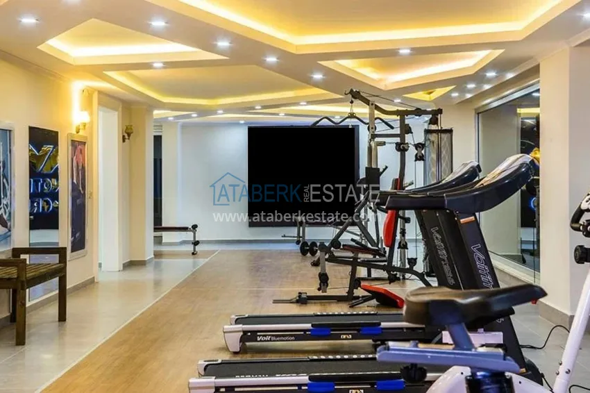 Turnkey three-room apartment in Alanya, Oba district in a premium residence 15 