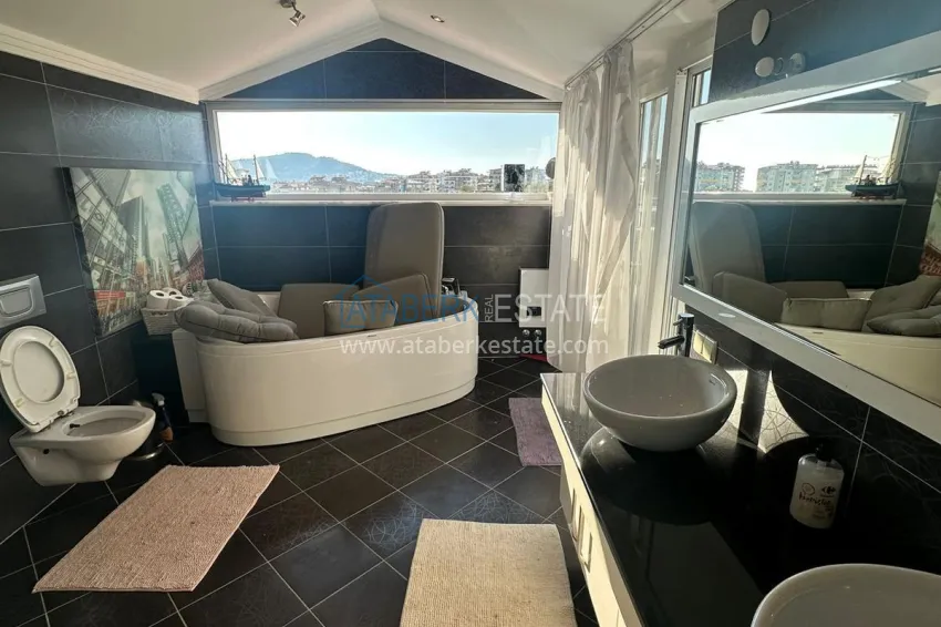 Purchase Real estate for a residence permit. Furnished duplex penthouse in Alanya, Cikcilli district 17 