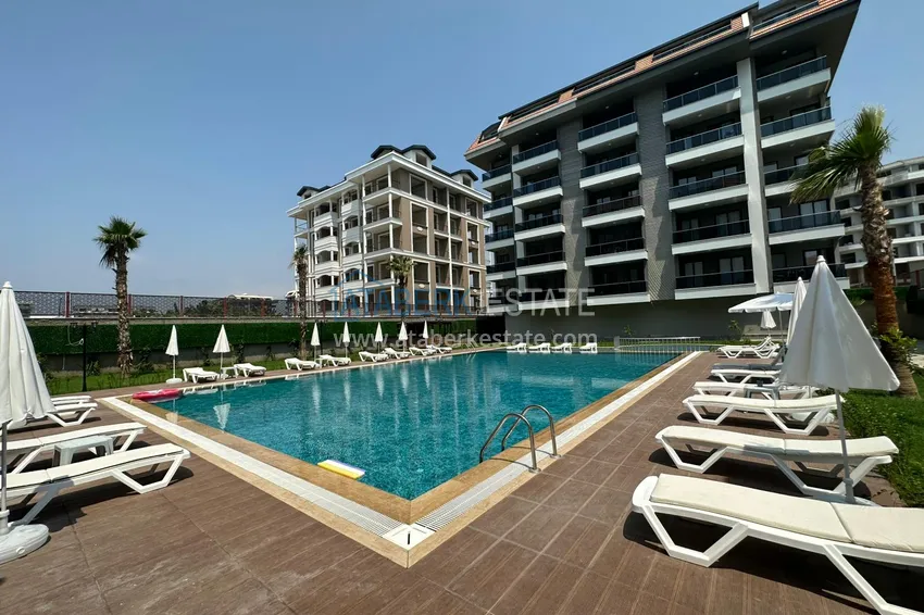 Turnkey one-bedroom apartment in a comfort-class complex — second coastline, Kargicak district, Alanya  1 
