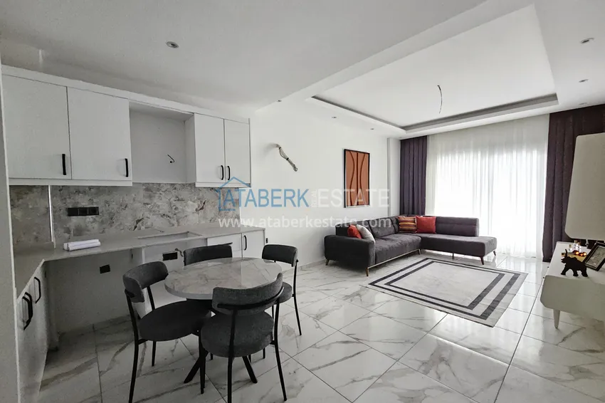 Purchase 1+1 furnished apartment in the center of Alanya, near Cleopatra Beach 1