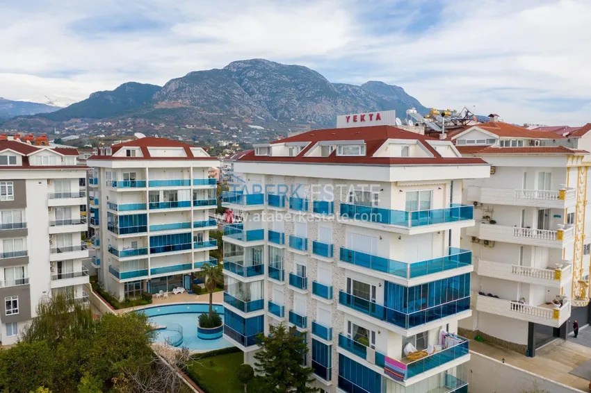 Duplex penthouse in Kestel area, furnished — first coastline  2 