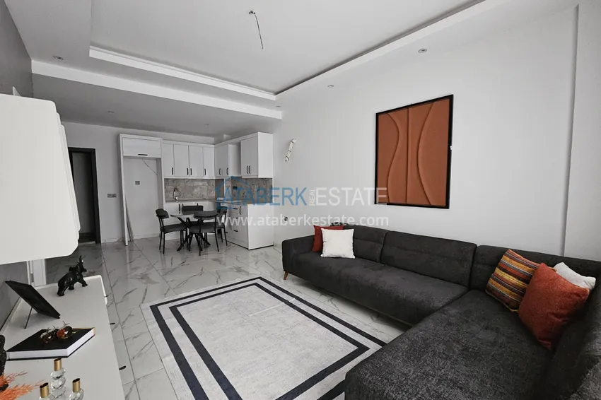 Purchase 1+1 furnished apartment in the center of Alanya, near Cleopatra Beach 2