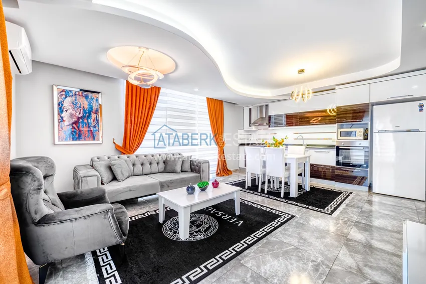 Purchase  Turnkey three-room apartment in Alanya, Oba district in a premium residence 2 