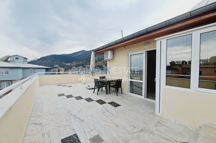 Purchase  Duplex in the center of Alanya - suitable for a residence permit, with furniture and a jacuzzi on the outdoor terrace  31 