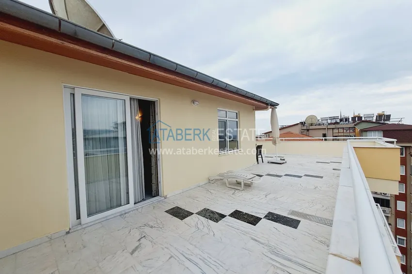 Purchase  Duplex in the center of Alanya - suitable for a residence permit, with furniture and a jacuzzi on the outdoor terrace  32 