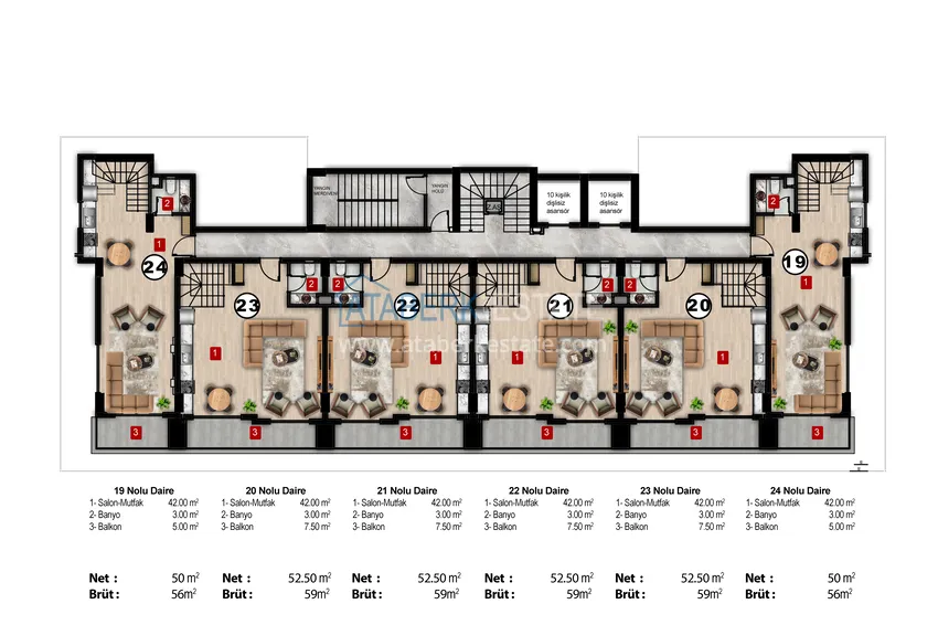 Buy cheap Complex under construction in Kargicak district, Alanya — investment property directly from the developer 5