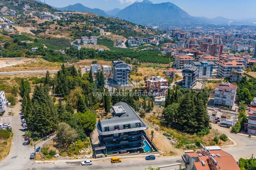 Three-room apartment with access to the garden in a luxury complex — Alanya city center, Büyühasbahce district 4 
