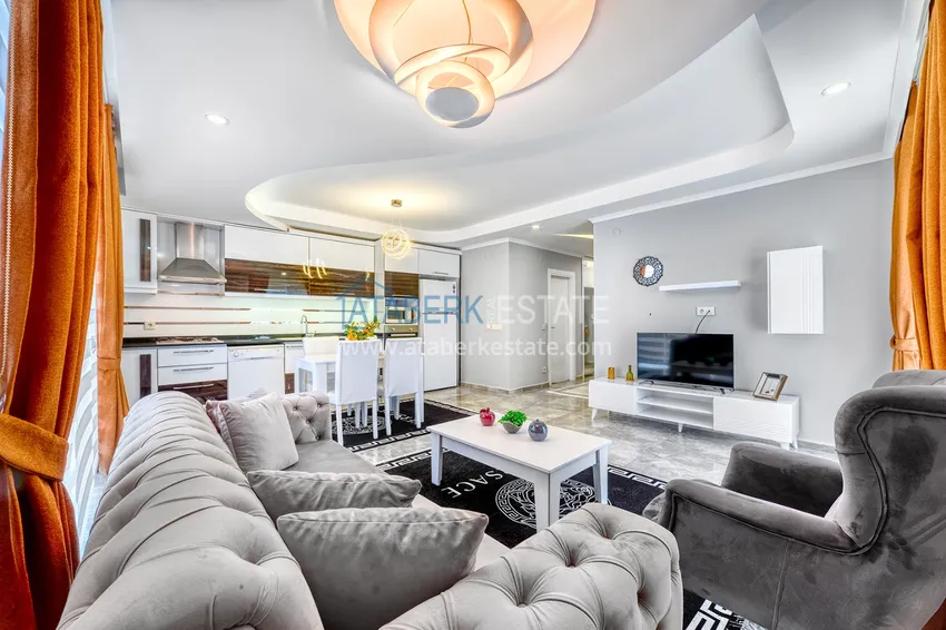 Purchase  Turnkey three-room apartment in Alanya, Oba district in a premium residence 6 