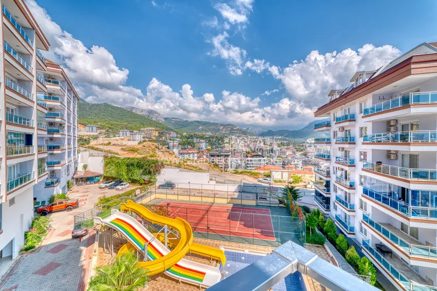 Turnkey three-room apartment in Alanya, Oba district in a premium residence 7 