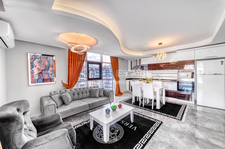 Purchase  Turnkey three-room apartment in Alanya, Oba district in a premium residence 7 