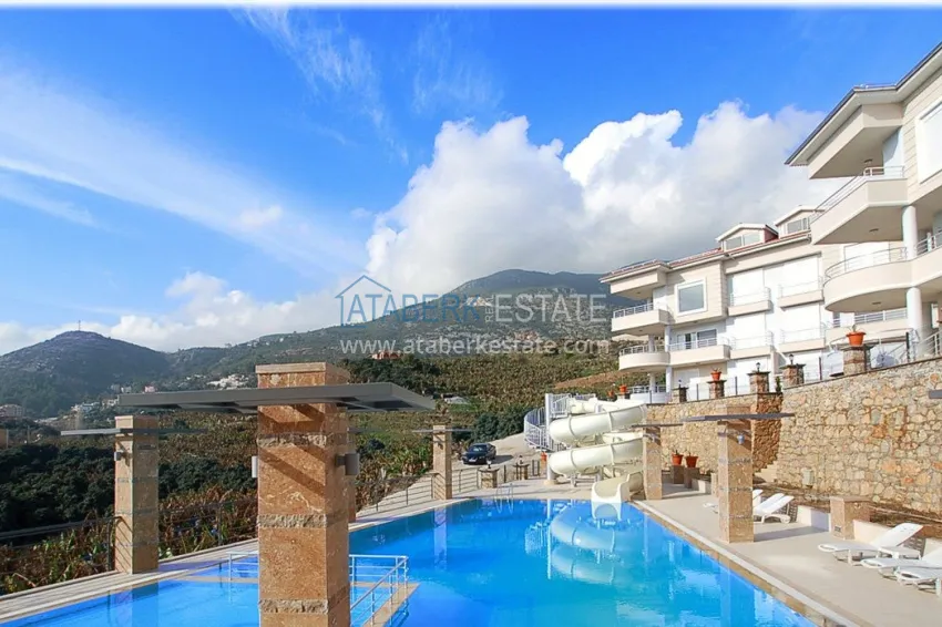 Real estate for a residence permit. Furnished duplex penthouse in Alanya, Cikcilli district 7 