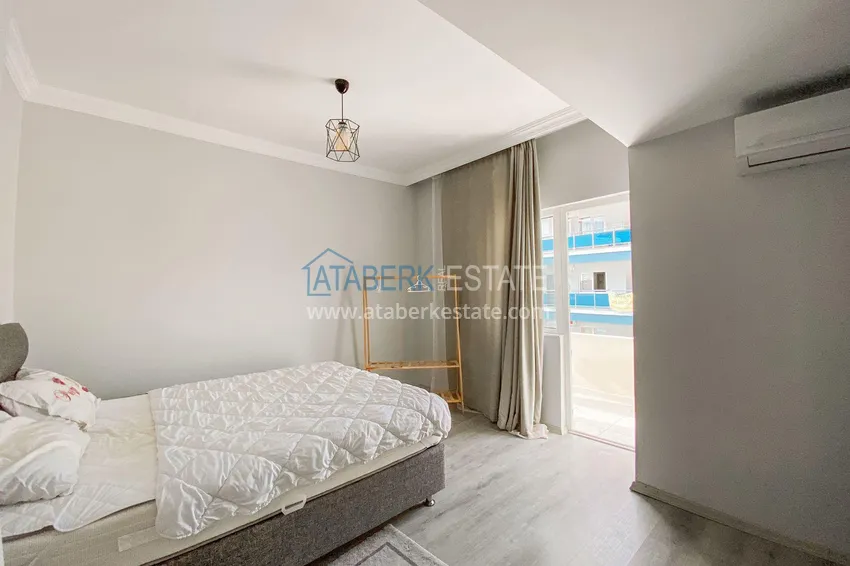 Purchase  3+1 linear apartment with furniture in Oba, Alanya  8 