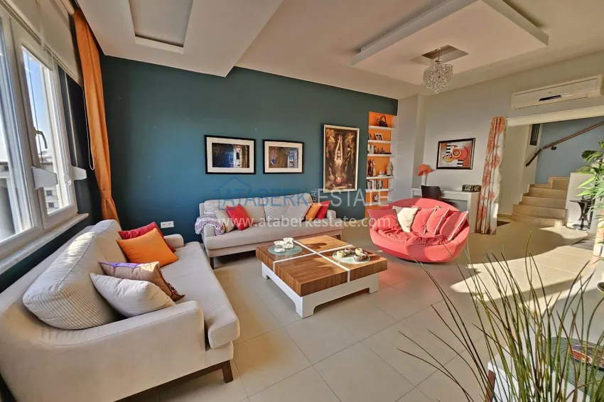 Purchase Duplex penthouse with original interior design and sea view — Mahmutlar district, Alanya 9 