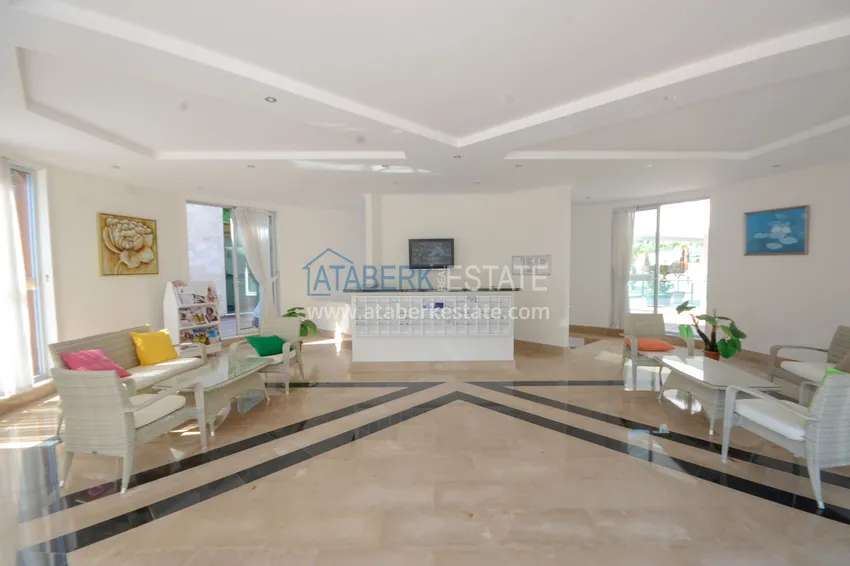 Two-bedroom apartment with furniture and panoramic views in Cikcilli Alanya 14 