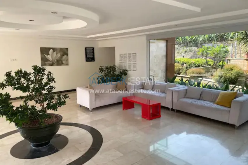 Two-bedroom apartment with furniture and panoramic views in Cikcilli Alanya 15 