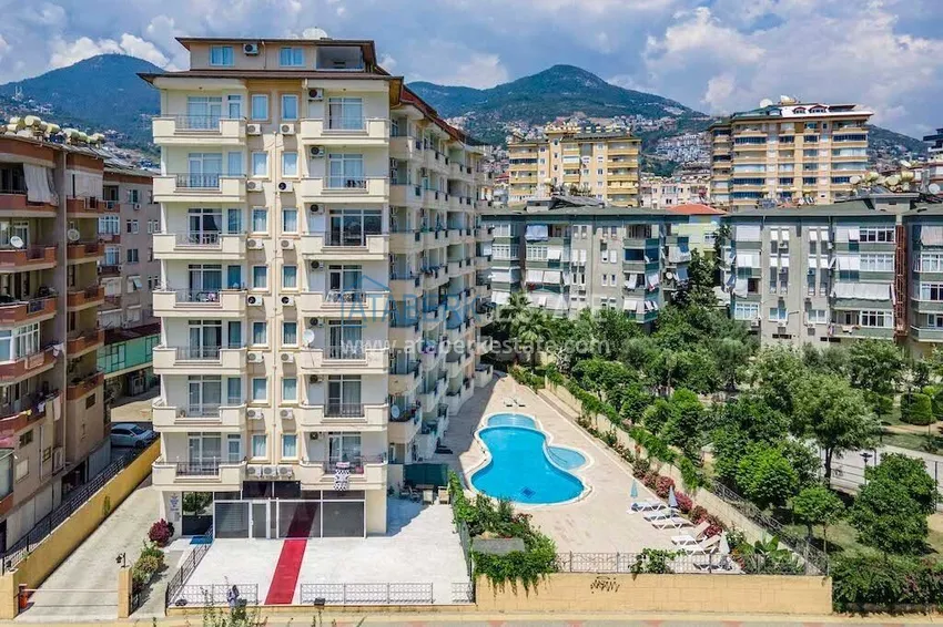 Two bedroom furnished apartment in the center of Alanya. Suitable for a residence permit 1 
