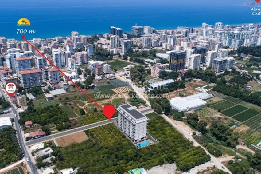 One bedroom apartment with furniture in Alanya, Mahmutlar district 1 