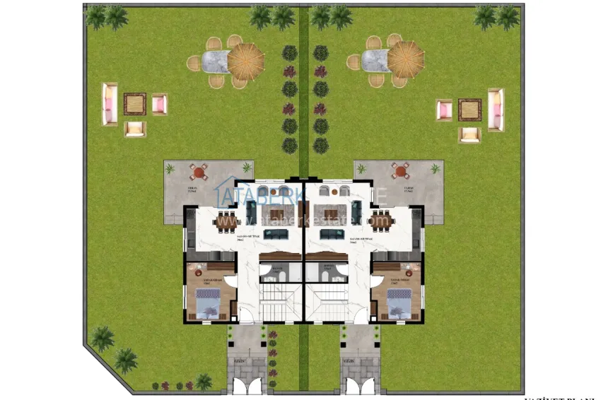 Buy cheap Two-level Twin Villa in an elite eco-complex — Kargicak district, Alanya 1 