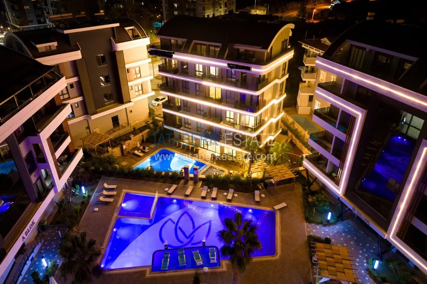 One-bedroom apartment with a fine finish in Alanya Oba district 3 
