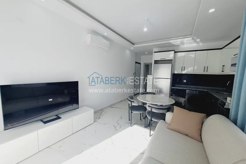 Purchase Turnkey one-bedroom apartment directly from the owner in Alanya Avsallar district 4 