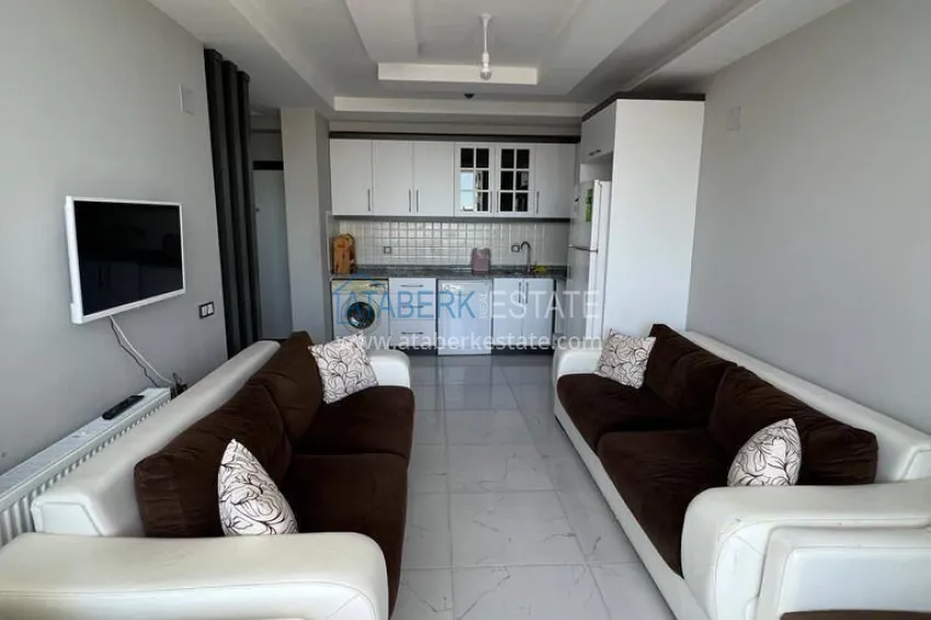 Purchase Turnkey one-bedroom apartment with sea view in a modern complex — Mersin, Kargypinari 4