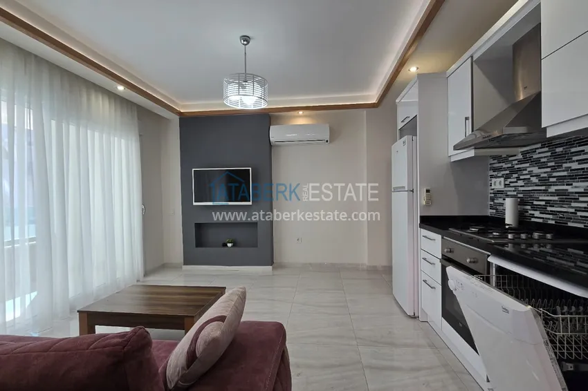 Purchase  One bedroom apartment with furniture in the center of Alanya. Real estate with a residence permit 8 
