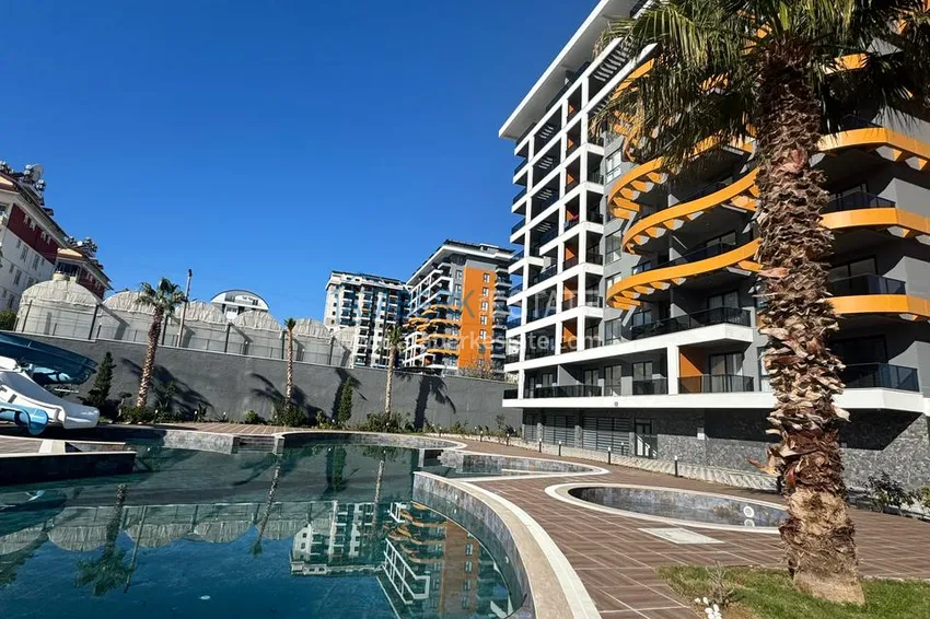 Long term rent! 1+1 apartment in a comfort complex, Avsallar Alanya district No. 28 8 